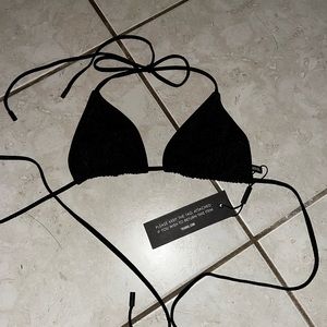 Brand new with tags, black sparkle bikini top, triangl, unworn